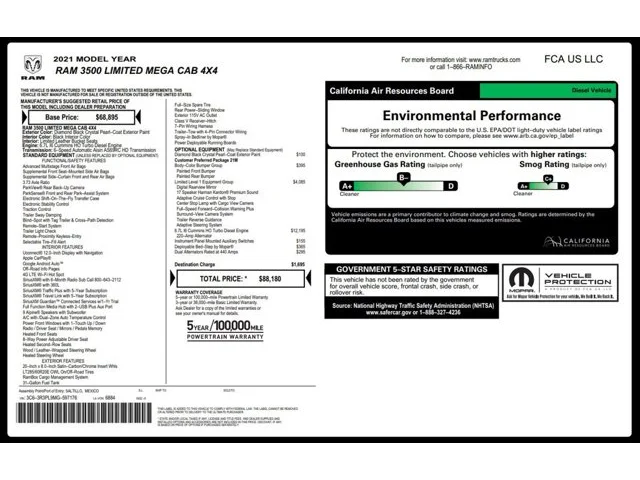 SEMINUEVOS RAM 3500 a Estados en autogozo
