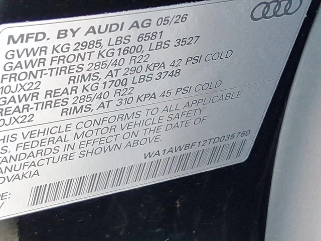 Nuevos AUDI SQ8 à Estados chez autogozo