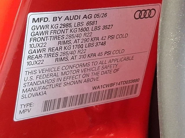 Nuevos AUDI SQ8 à Estados chez autogozo