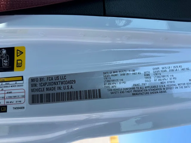 Nuevos JEEP WRANGLER à Estados chez autogozo