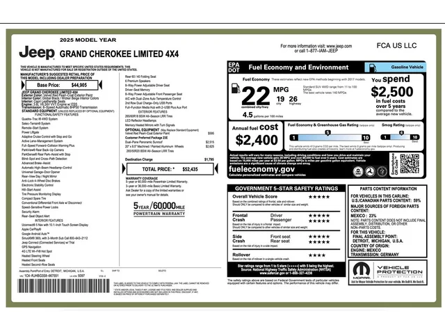 SEMINUEVOS JEEP Grand Cherokee a Estados en autogozo