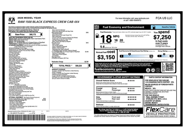 Nuevos RAM 1500 à Estados chez autogozo