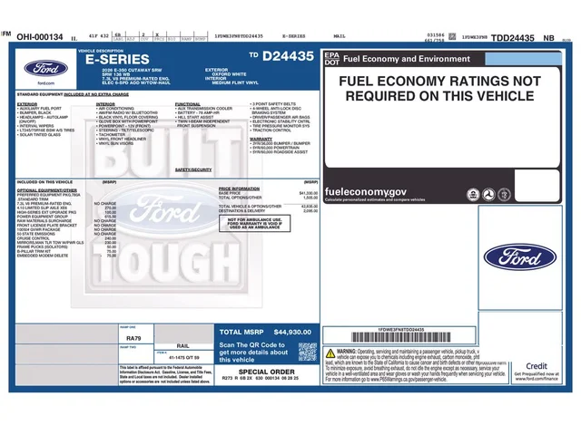 Nuevos FORD E-350SD à Estados chez autogozo
