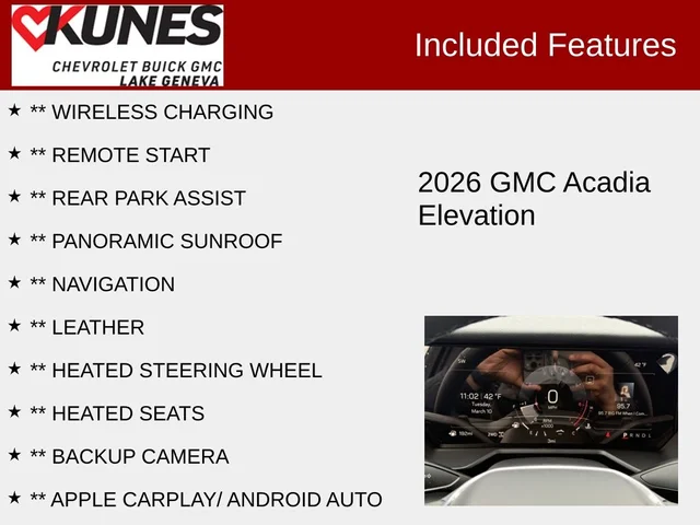 Nuevos GMC ACADIA à Estados chez autogozo
