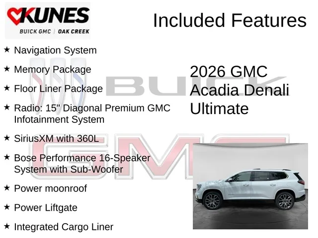 Nuevos GMC ACADIA à Estados chez autogozo