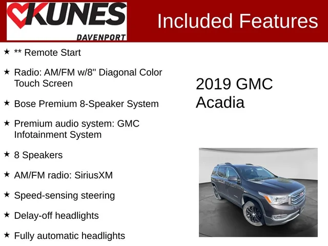 SEMINUEVOS GMC Acadia a Estados en autogozo