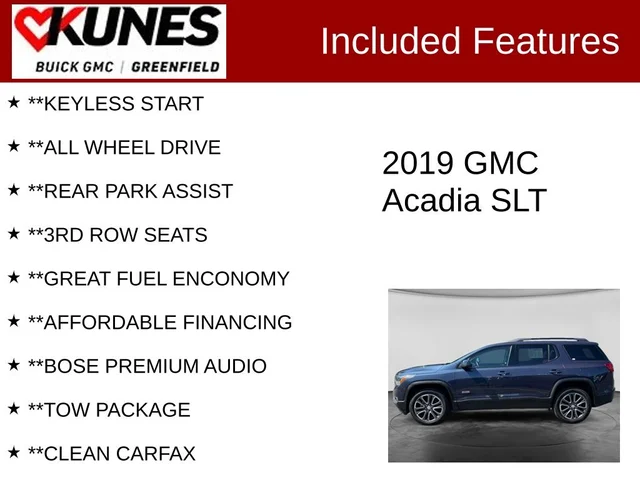 SEMINUEVOS GMC Acadia a Estados en autogozo