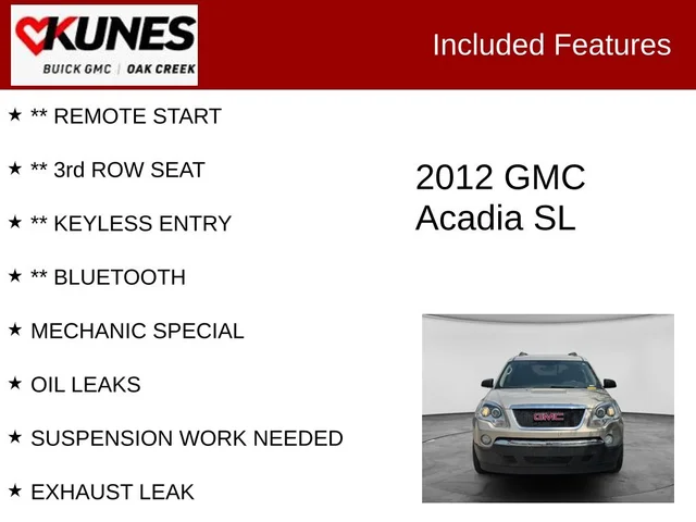 SEMINUEVOS GMC Acadia a Estados en autogozo