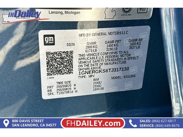 Nuevos CHEVROLET TRAVERSE à Estados chez autogozo