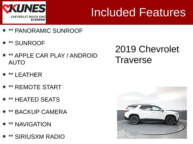 SEMINUEVOS CHEVROLET Traverse a Estados en autogozo