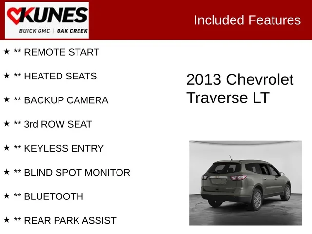 SEMINUEVOS CHEVROLET Traverse a Estados en autogozo