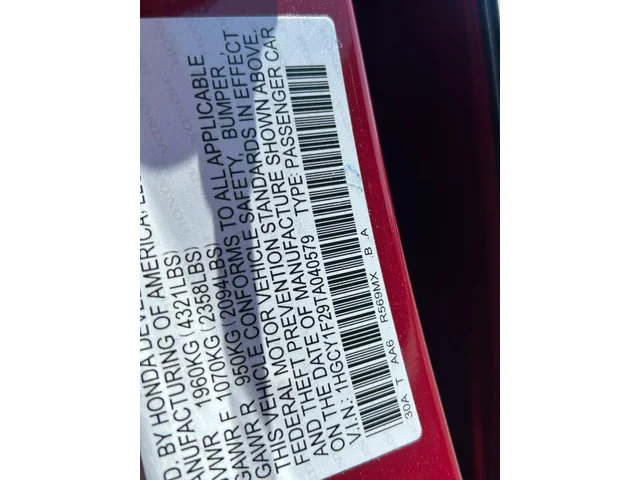 Nuevos HONDA ACCORD à Estados chez autogozo