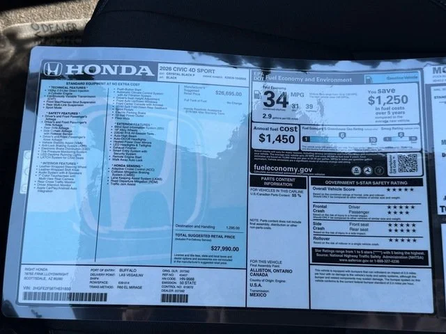 Nuevos HONDA CIVIC à Estados chez autogozo