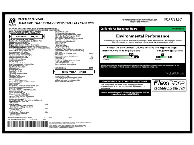 Nuevos RAM 3500 à Estados chez autogozo