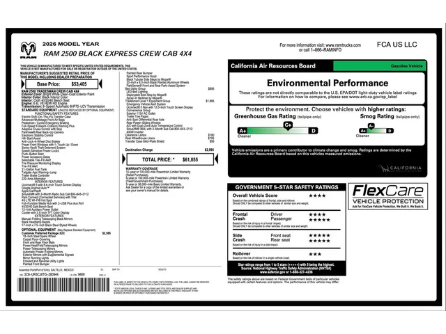 Nuevos RAM 2500 à Estados chez autogozo