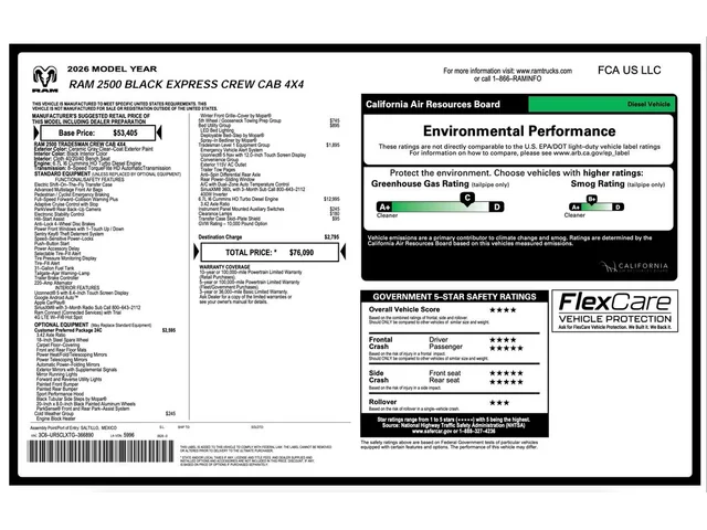 Nuevos RAM 2500 à Estados chez autogozo