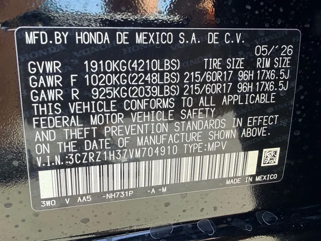 Nuevos HONDA HR-V à Estados chez autogozo
