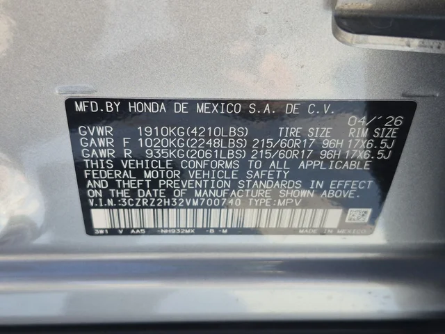 Nuevos HONDA HR-V à Estados chez autogozo