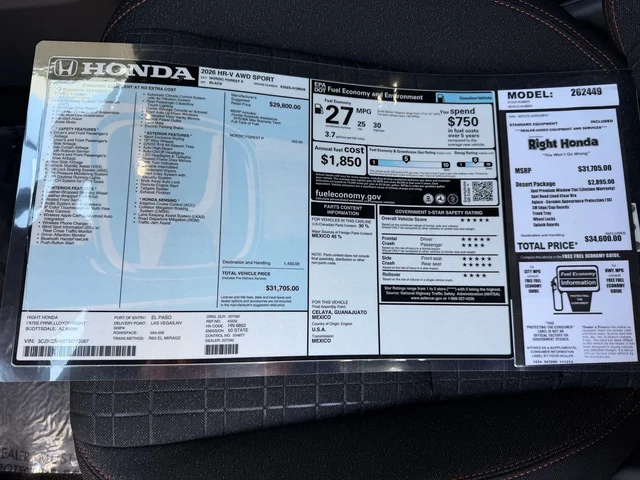 Nuevos HONDA HR-V à Estados chez autogozo