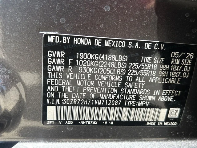 Nuevos HONDA HR-V à Estados chez autogozo