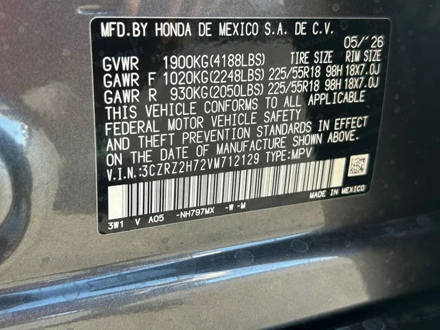 Nuevos HONDA HR-V à Estados chez autogozo