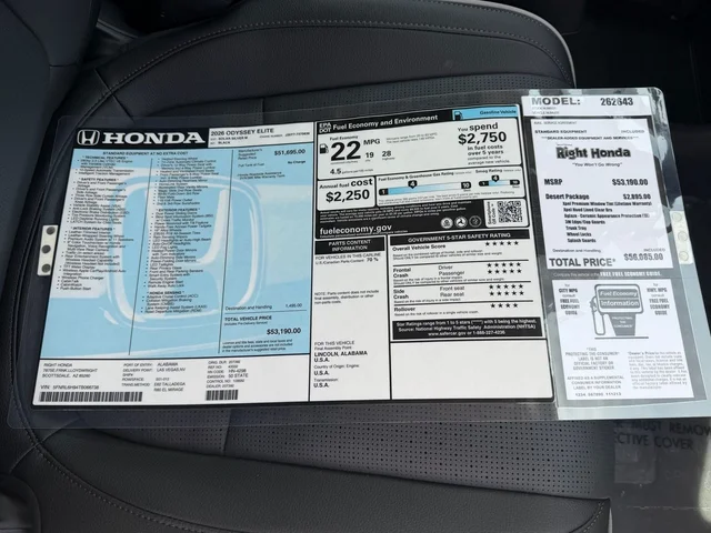 Nuevos HONDA ODYSSEY à Estados chez autogozo