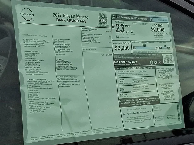 Nuevos NISSAN MURANO à Estados chez autogozo