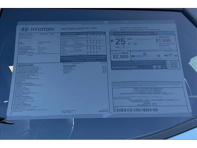 Nuevos HYUNDAI SANTA CRUZ à Estados chez autogozo