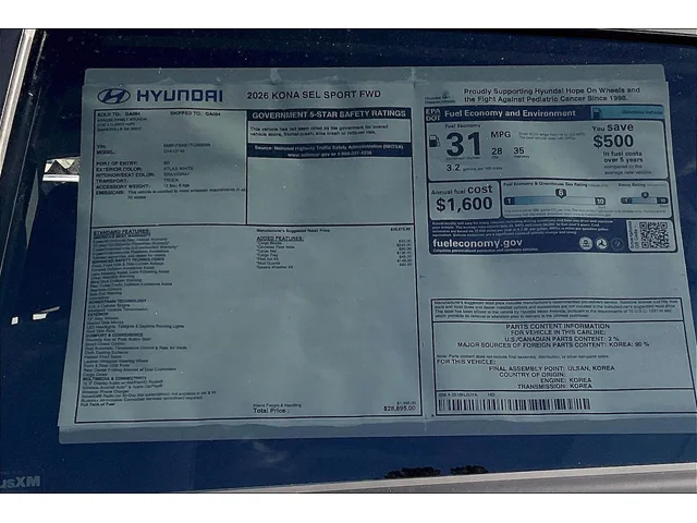 Nuevos HYUNDAI KONA at Gainesville Hyundai in Gainesville