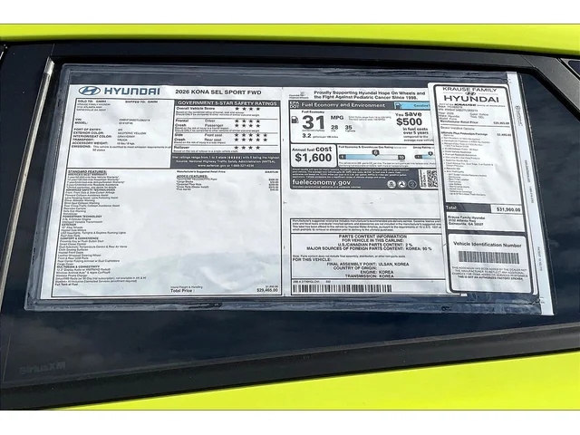 Nuevos HYUNDAI KONA at Gainesville Hyundai in Gainesville