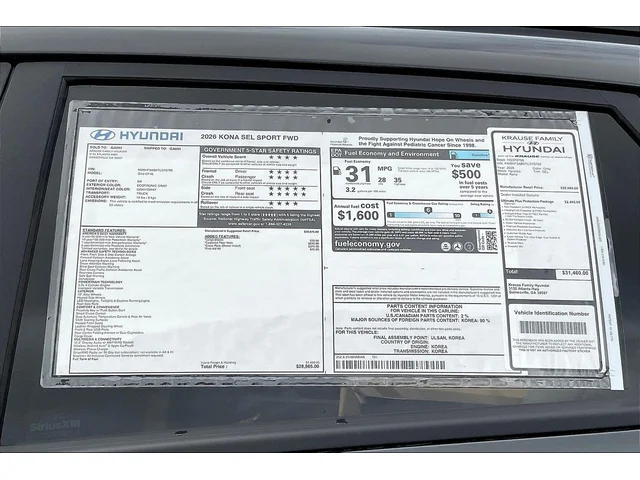 Nuevos HYUNDAI KONA at Gainesville Hyundai in Gainesville