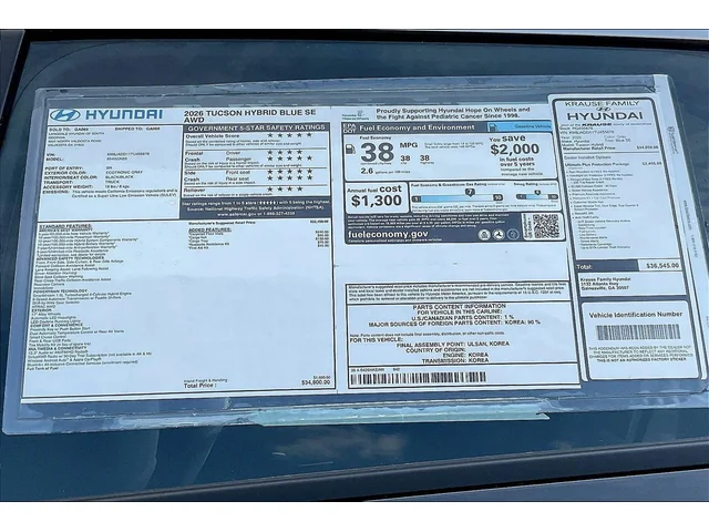 Nuevos HYUNDAI TUCSON HYBRID à Estados chez autogozo