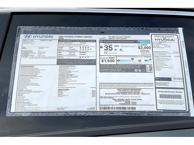 Nuevos HYUNDAI TUCSON HYBRID at Gainesville Hyundai in Gainesville