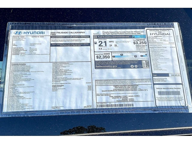 Nuevos HYUNDAI PALISADE at Gainesville Hyundai in Gainesville