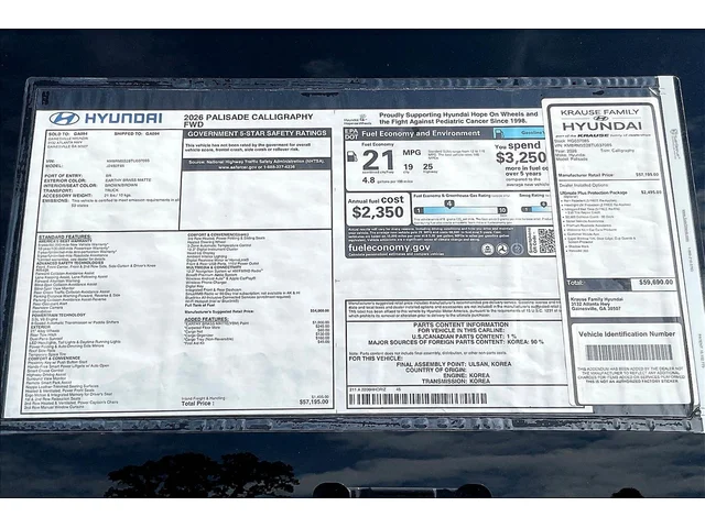 Nuevos HYUNDAI PALISADE at Gainesville Hyundai in Gainesville