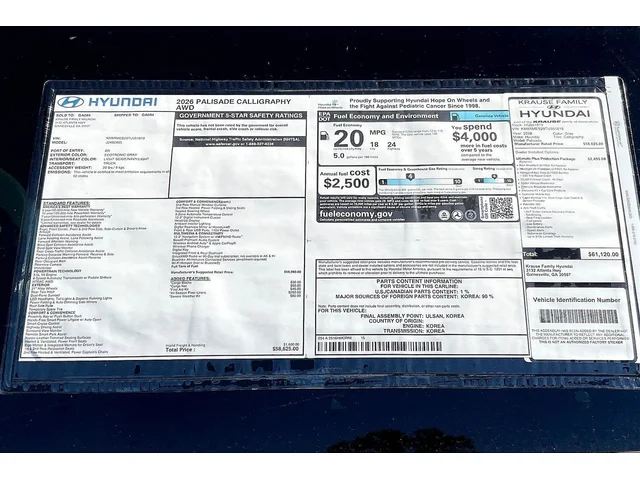 Nuevos HYUNDAI PALISADE at Gainesville Hyundai in Gainesville