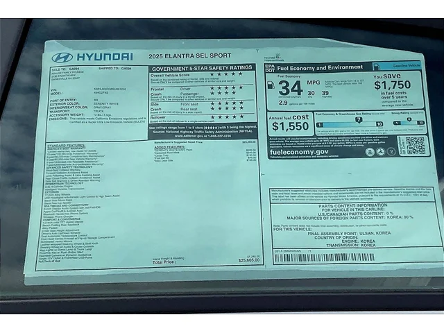 Nuevos HYUNDAI ELANTRA at Gainesville Hyundai in Gainesville