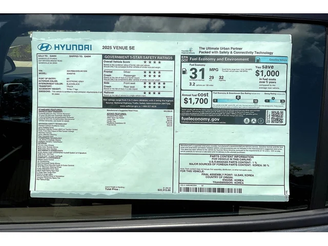 Nuevos HYUNDAI VENUE at Gainesville Hyundai in Gainesville