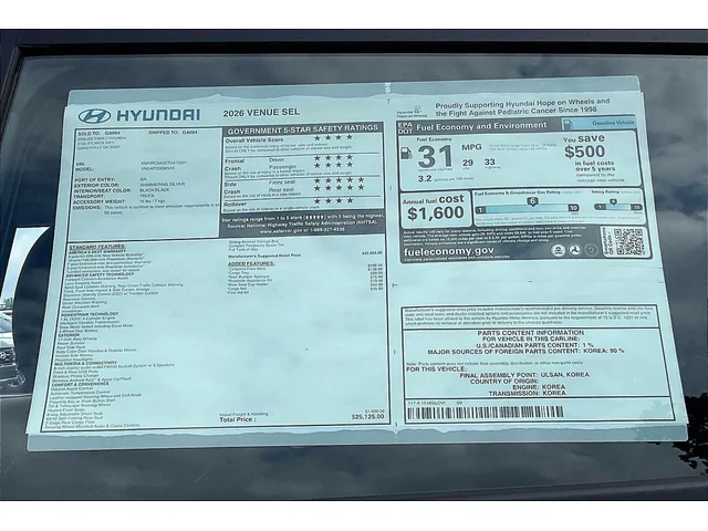 Nuevos HYUNDAI VENUE à Estados chez autogozo