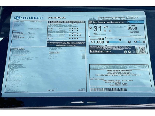 Nuevos HYUNDAI VENUE à Estados chez autogozo