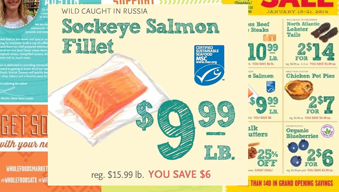 Russian Sockeye Salmon For Sale at Whole Foods