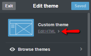 edit html in Tumblr to post web form