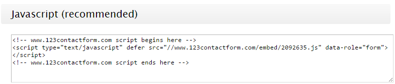 Embed Form Embed Form