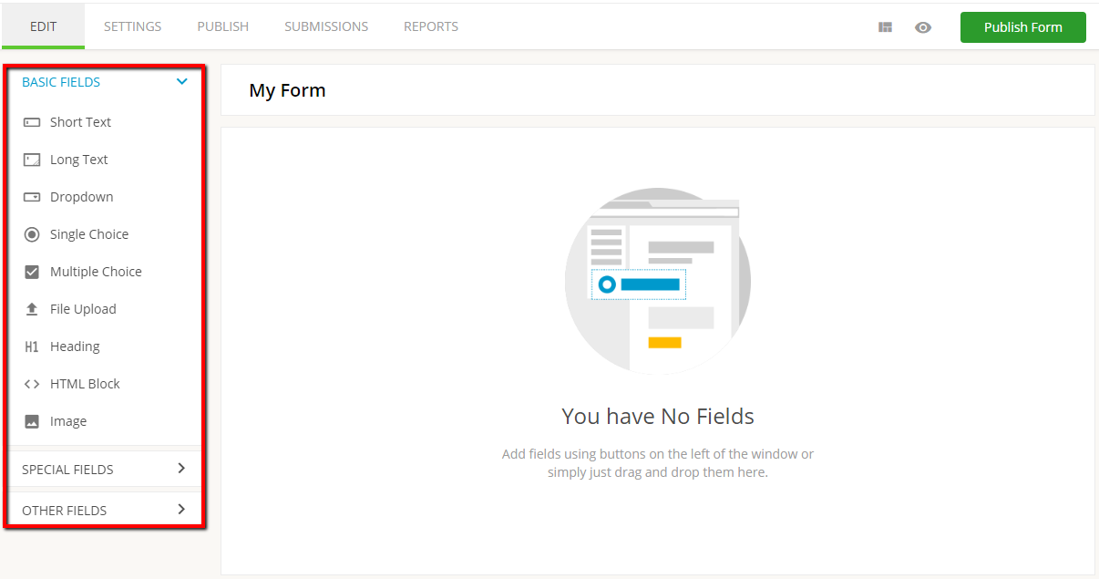 123contactform form fields