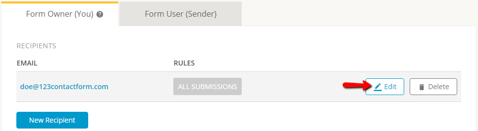 edit submission recipient