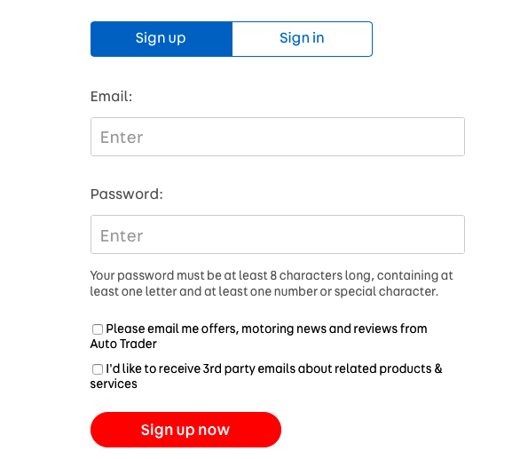 auto trader contact form