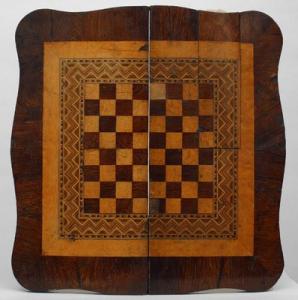 Italian rococo style parquetry game board
