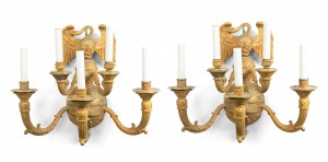 French empire bronze wall sconces