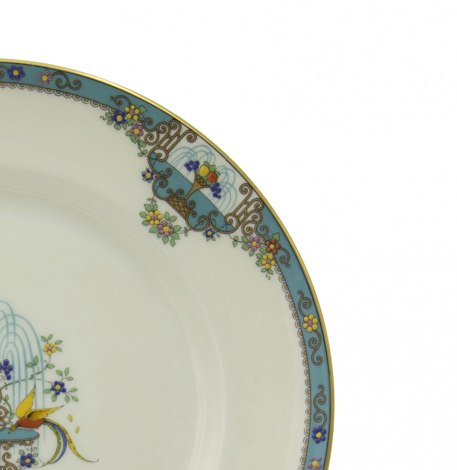 Set of english victorian lenox porcelain dinner plates