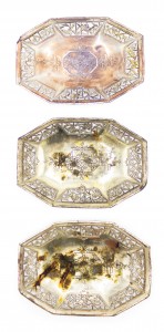 Arts and crafts silver filigree ashtray